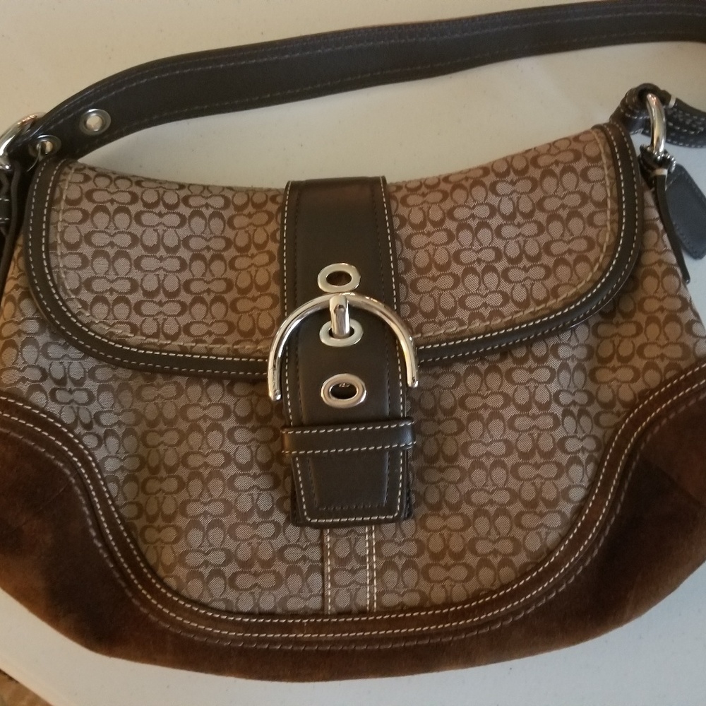 Coach- Brown signature Soho shoulder handbag